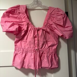 Ciao Lucia pink top with cut outs